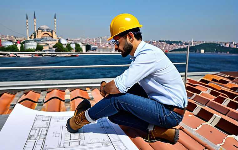 **
"A professional architect, fully clothed in a stylish but modest outfit suitable for a construction site visit (jeans, boots, hard hat), reviewing blueprints on a sunny rooftop overlooking Istanbul. Safe for work, appropriate content, perfect anatomy, correct proportions, natural pose, well-formed hands, professional setting, modern architecture in background, high quality."
**